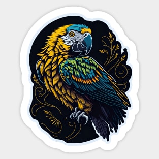 parrot, vintage colors, high detail, Sticker